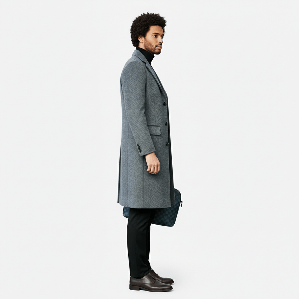Michael - Men's coat with button placket - 6