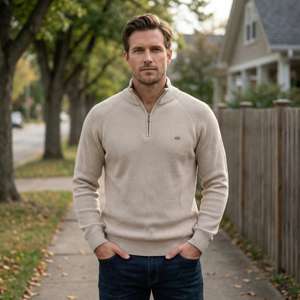 Louis - Men's Half-Zip Sweater