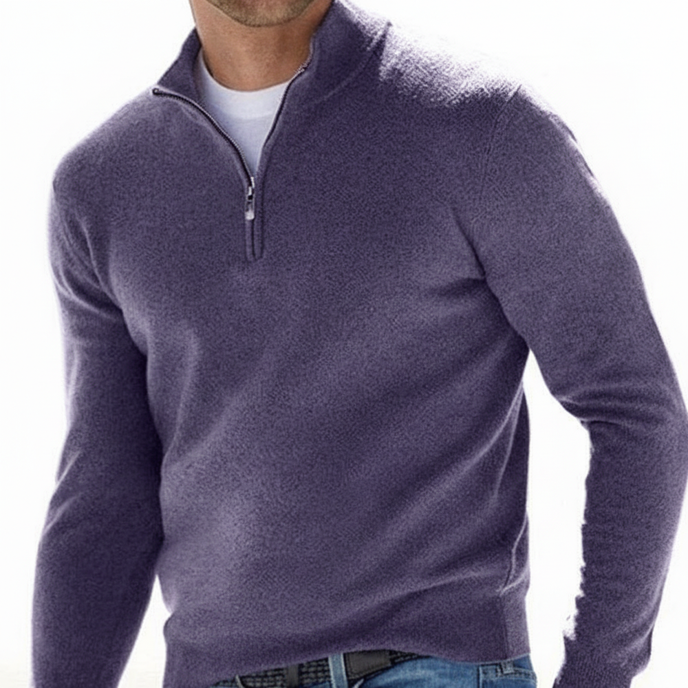 Men's Sweater with Zipper - Leonard
