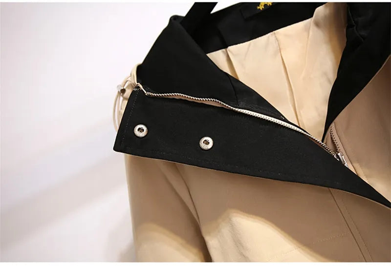 Plus-Size Hooded Windbreaker - Fall Magic Collection for Women