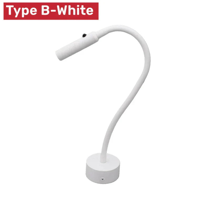 Flexible LED Reading Wall Light – Touch Switch, 3 Color Temperatures & Gooseneck Arm