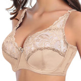 Plus-Size Lace Push-Up Bra - Comfortable Support & Elegant Design for Curvy Figures