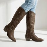 Women's pointed toe western boots, view 2