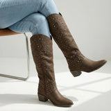 Women's pointed toe western boots, view 4
