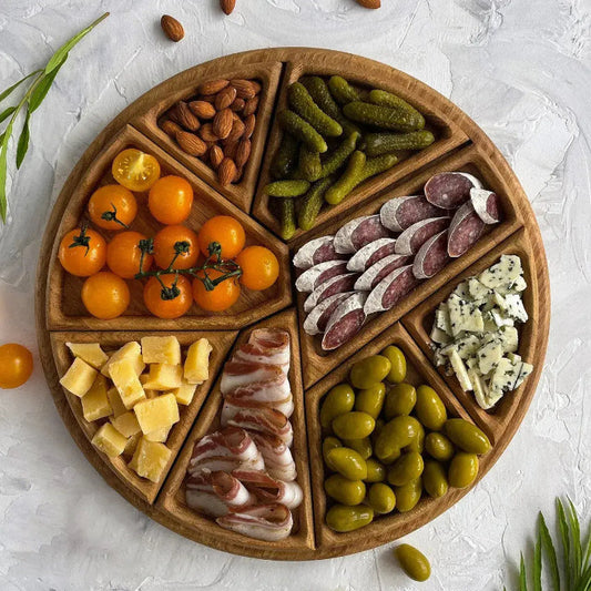 Wooden Serving Tray – Elegant Design, Sturdy Build & For Breakfast, Snacks and Drinks