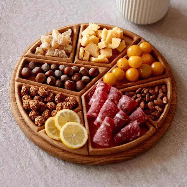 Enhanced Product Title: "Holz-Serviertablett – Elegantes Tablett für Entspannte Genussmomente | Ideal für Frühstück, Snacks und Getränke" 

This title includes relevant keywords and highlights the product's versatility and elegance, making it more appeali