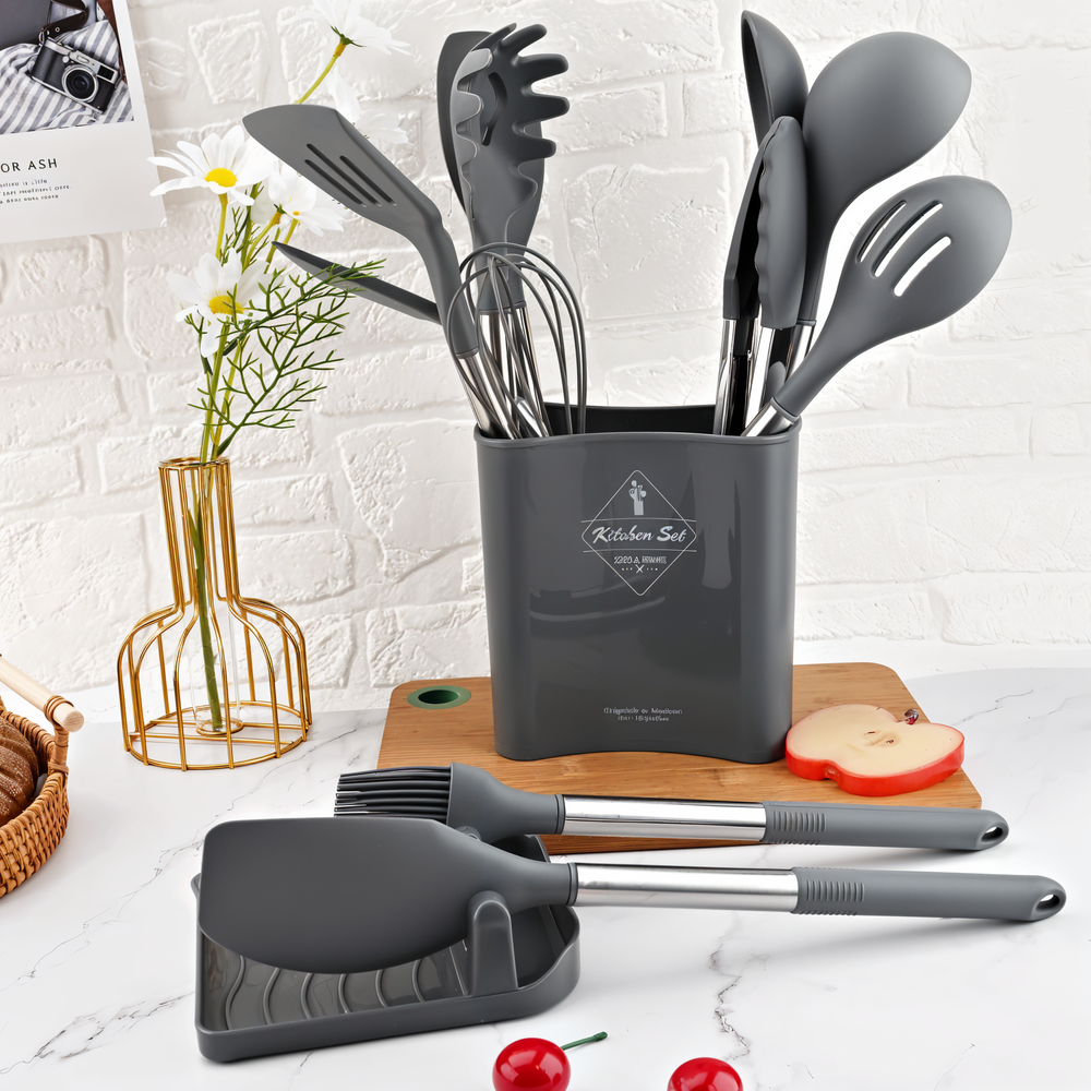 12-Piece Silicone Kitchen Utensil Set - Culinara Pro