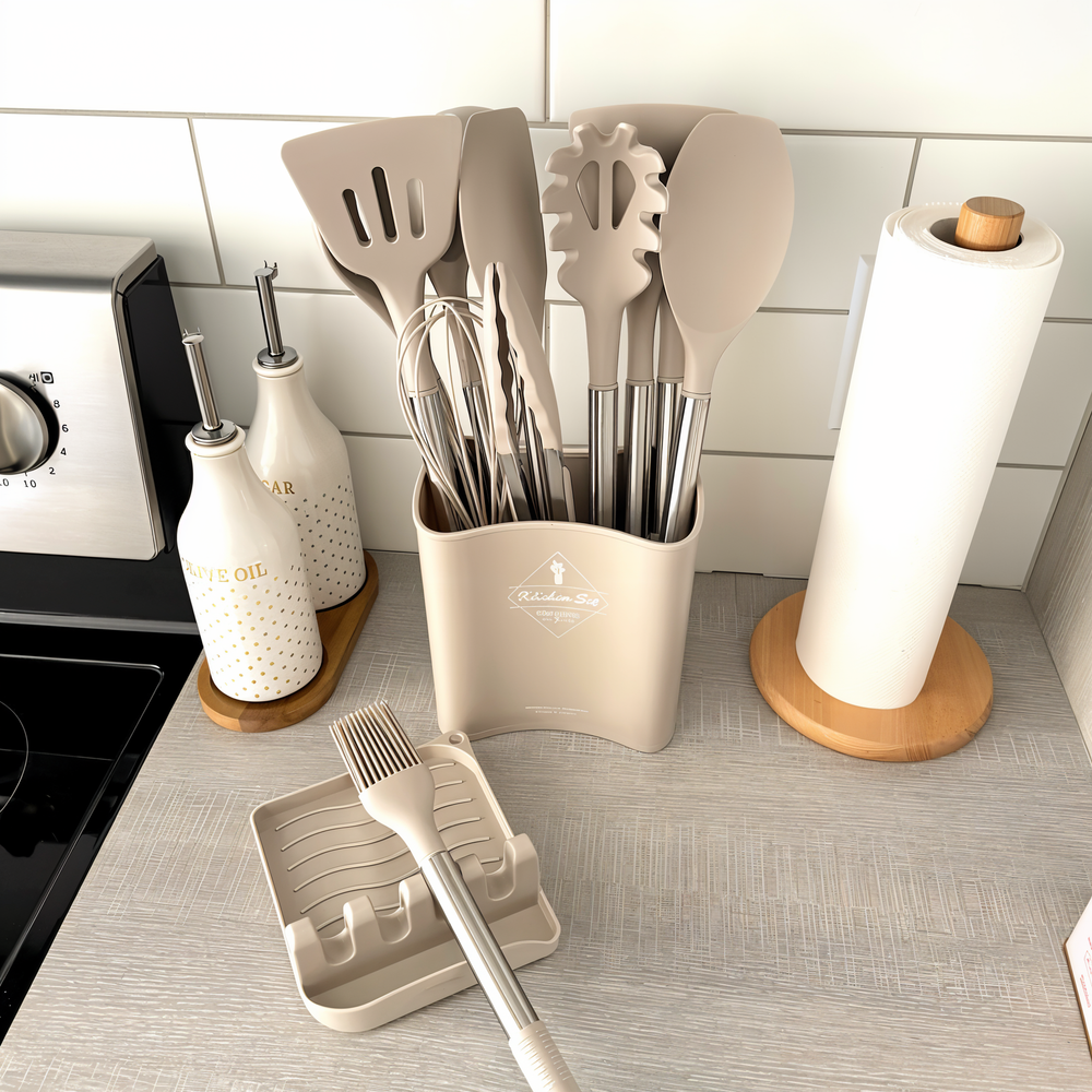 12-Piece Silicone Kitchen Utensil Set - Culinara Pro