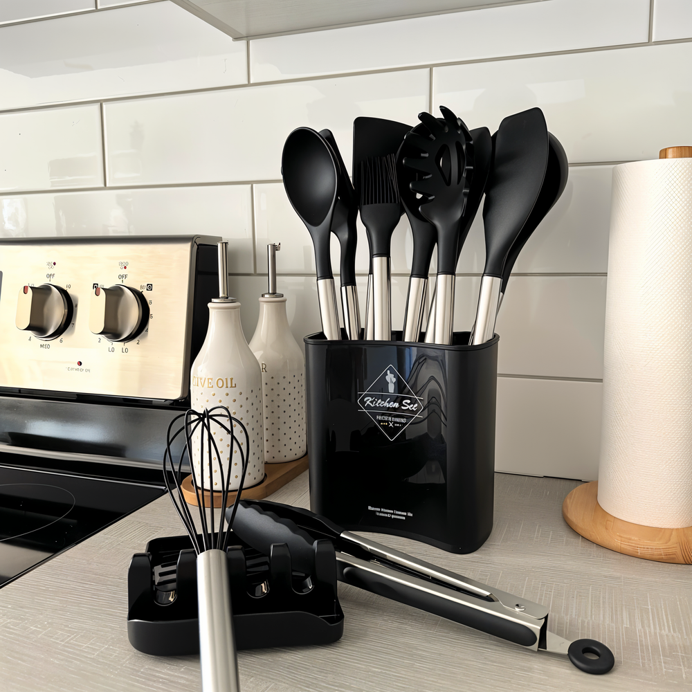 12-Piece Silicone Kitchen Utensil Set - Culinara Pro