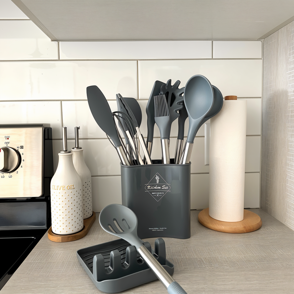 12-Piece Silicone Kitchen Utensil Set - Culinara Pro
