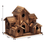Hanging Wooden Birdhouse – Weatherproof Wood, 20x14x15cm & Hanging Cord