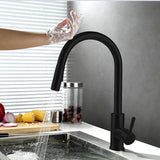 BowLift | TouchTech Pull-Out Kitchen Tap – Sensor Touchless Mixer Tap with Flexible Spout | Modern Brass Faucet