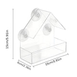 Clear Window Bird Feeder with Secure Suction Cup Design