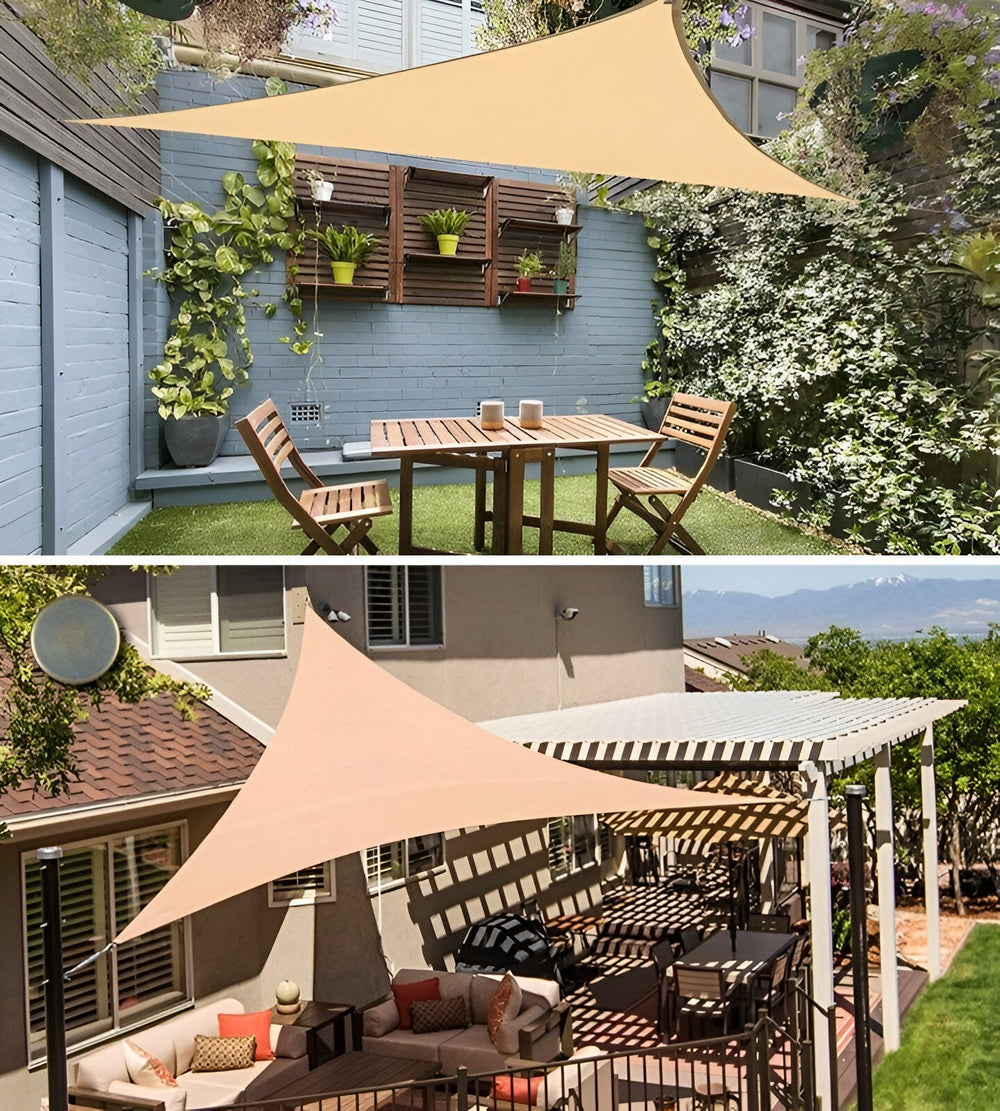 Enhanced Product Title: "Dreieckiges Sonnensegel – UV-Schutz & Wetterfeste Markise für Garten, Terrasse & Balkon" 

This optimized title includes relevant keywords while clearly describing the product's benefits and suitable locations for use.