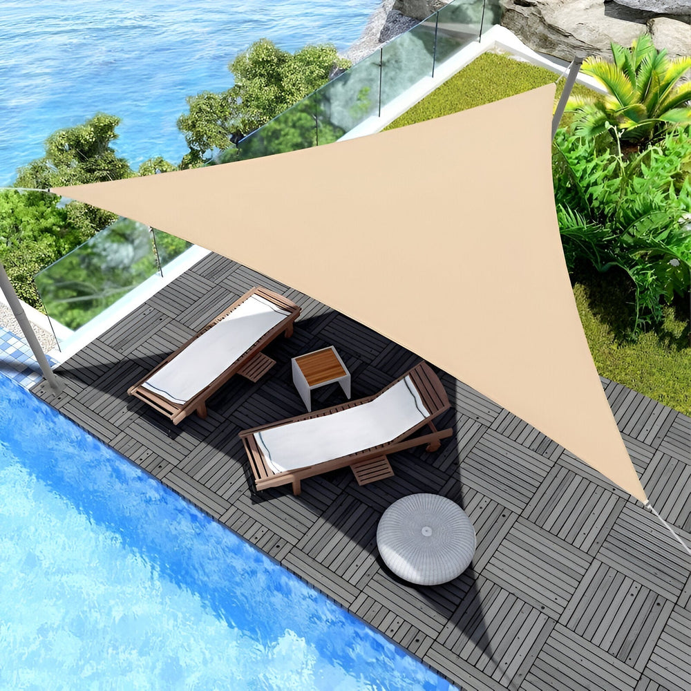 Enhanced Product Title: "Dreieckiges Sonnensegel – UV-Schutz & Wetterfeste Markise für Garten, Terrasse & Balkon" 

This optimized title includes relevant keywords while clearly describing the product's benefits and suitable locations for use.