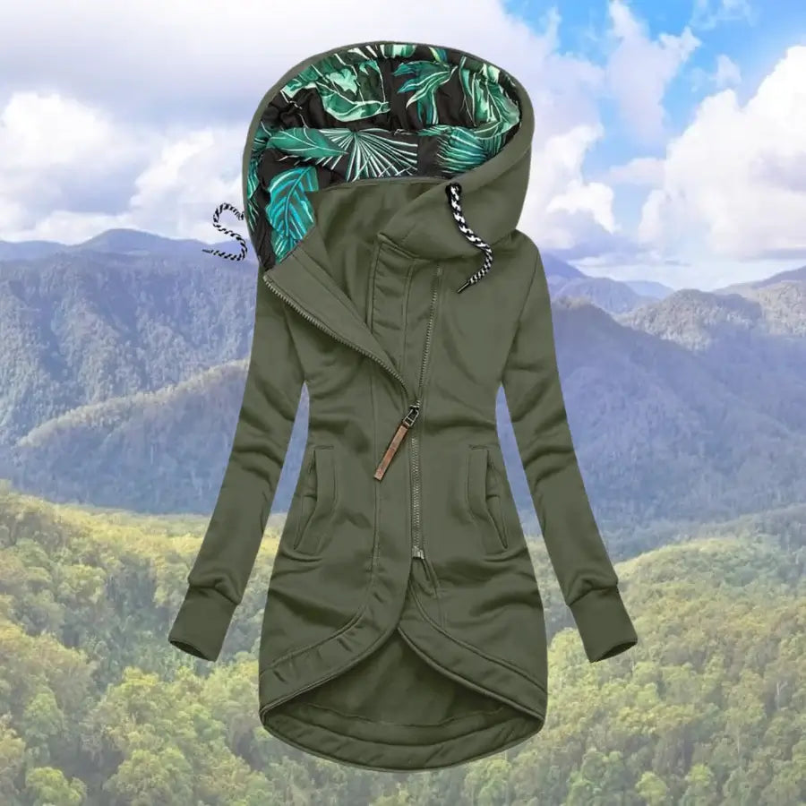 Women's Hooded Zip – Up Winter Jacket – Sally