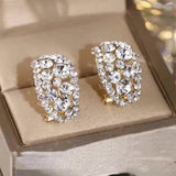 Hoop Earrings Sterling Alloy Diamond Earrings Mothers Day