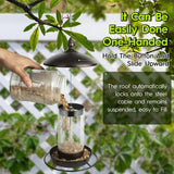 Metal Bird Feeder 360 Degree Perch Easy Refilling Cleaning