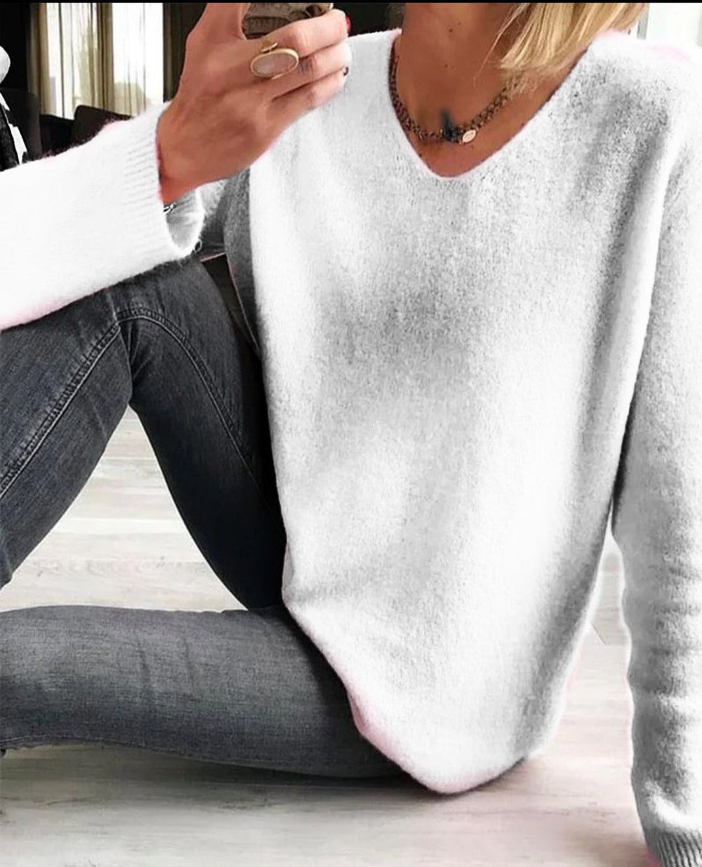 Sophie – Casual Solid Color Sweater