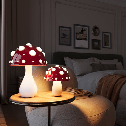 Mushroom Table Lamp – LED Light, Amanita-Inspired Design & Modern Decor