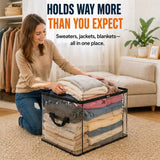 Clear Storage Bag – PVC, Zippered & Reinforced Handles, 2 Sizes