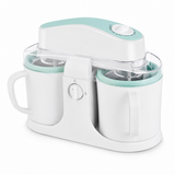 Ice Cream Maker Countertop Dual Bowl Frozen Dessert Machine
