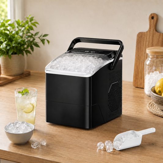 Portable Ice Maker – Countertop Design, Fast Cooling & Compact Build