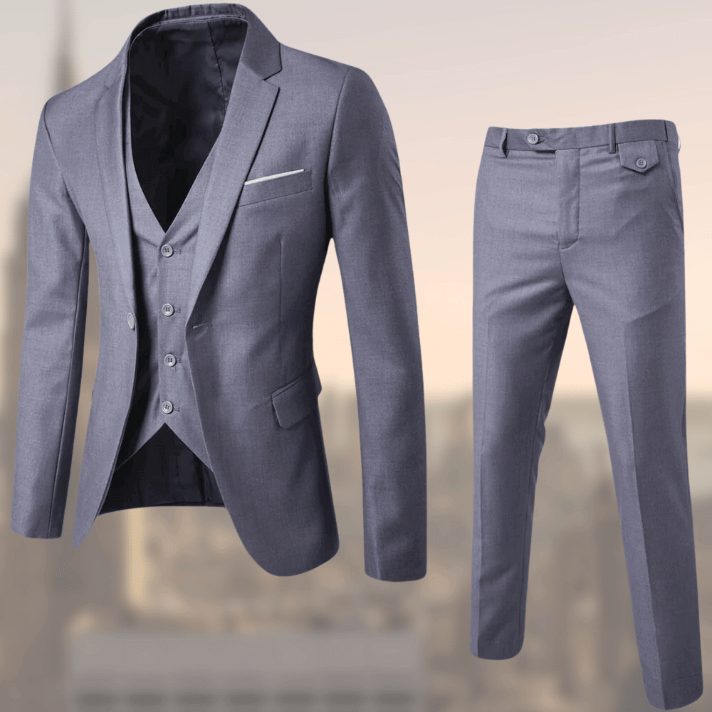 Stylish Three-Piece Men's Suit - Lucas