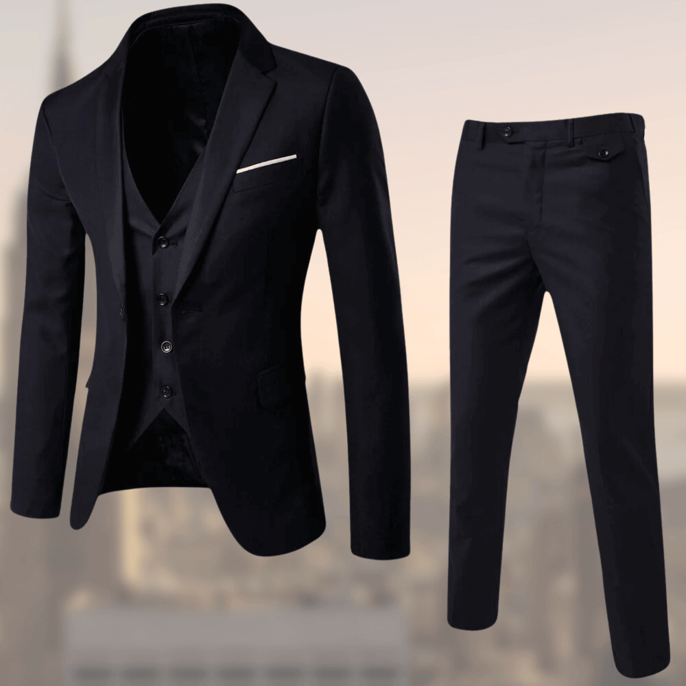 Stylish Three-Piece Men's Suit - Lucas