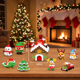Christmas Building Block Figures – Santa, Elf, Snowman & Tree Sets