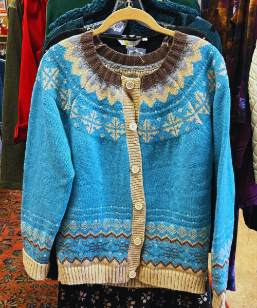 Emme Geometric Pattern Pullover - Comfortable Women's Sweater for Everyday Style