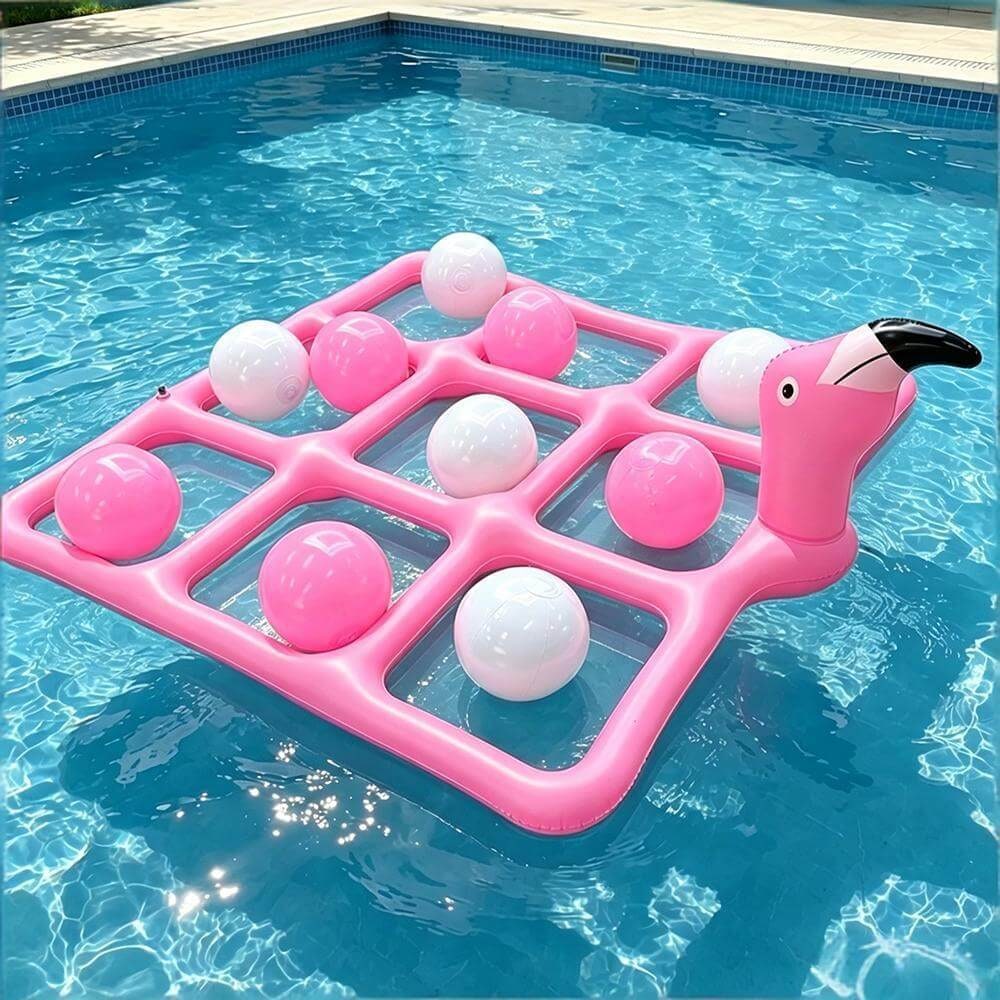 Flamingo Pool Float – Inflatable Design, Interactive Game & Durable PVC
