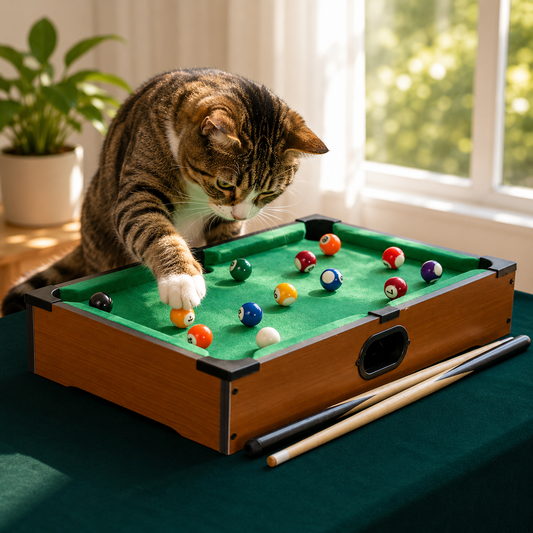 Interactive Cat Toy – Billiard Design, Kitten Friendly & Indoor Entertainment