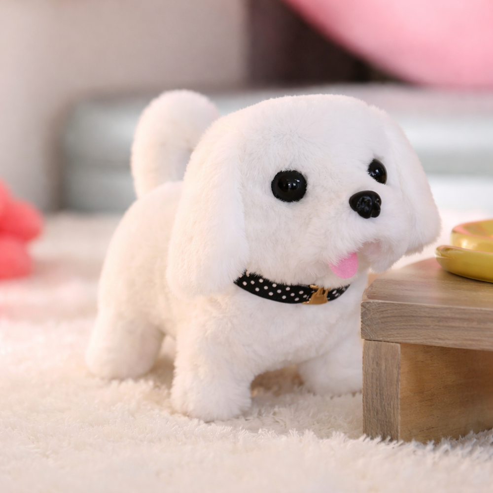 Interactive Robot Dog Toy – Plush Puppy Design, Realistic Walking & Pet Companion