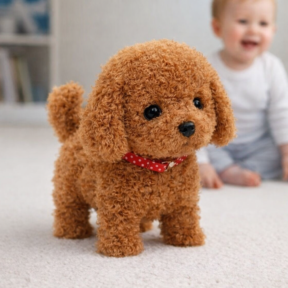 Interactive Robot Dog Toy – Plush Puppy Design, Realistic Walking & Pet Companion