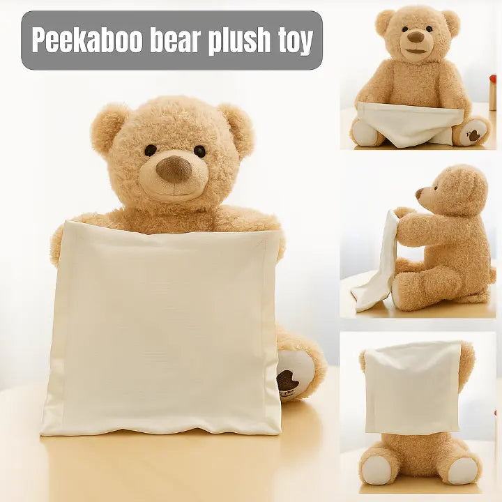 Optimized Product Title: "BuddyBear Peek-a-Boo Teddybär – Interaktives Kuscheltier für Babys, das Lachen und Freude bringt" 

This title includes relevant keywords for better visibility on Google Shopping while maintaining clarity and appeal.