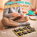 Interlock Metallpuzzle-Set – 8-teiliges Set für Weihnachten & Spielabende – Perfektes Geschenk für Rätsel-Liebhaber