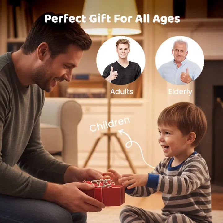 Interlock Metallpuzzle-Set – 8-teiliges Set für Weihnachten & Spielabende – Perfektes Geschenk für Rätsel-Liebhaber