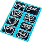 Interlock Metallpuzzle-Set – 8-teiliges Set für Weihnachten & Spielabende – Perfektes Geschenk für Rätsel-Liebhaber