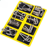 Interlock Metallpuzzle-Set – 8-teiliges Set für Weihnachten & Spielabende – Perfektes Geschenk für Rätsel-Liebhaber