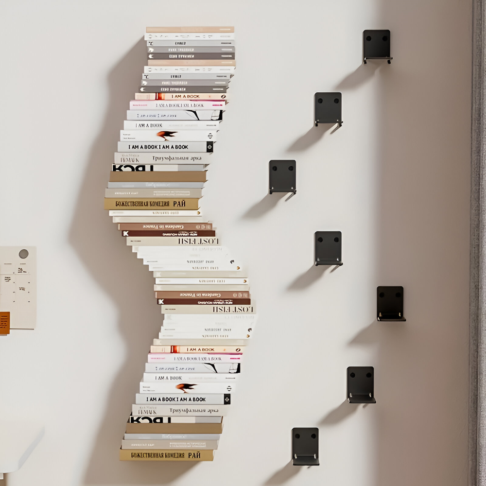 Unsichtbares Schweberegal Set – 2er-Set für schwebende Bücherregale – Wandregal für modernes Wohndesign
