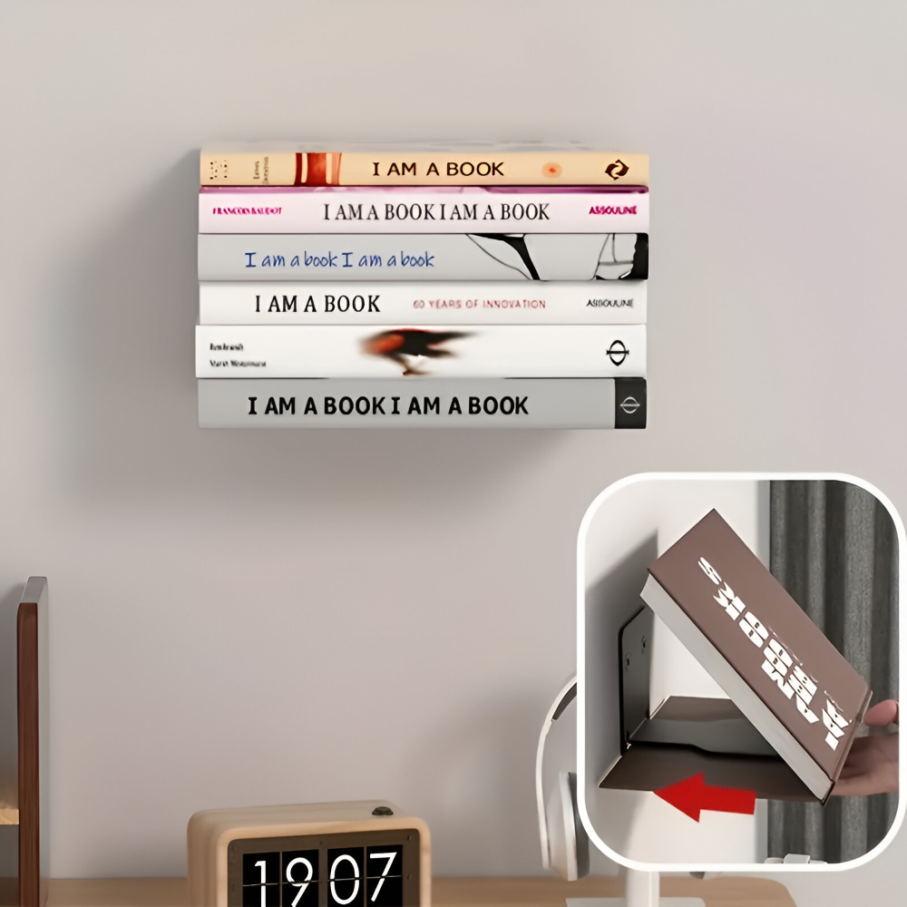Unsichtbares Schweberegal Set – 2er-Set für schwebende Bücherregale – Wandregal für modernes Wohndesign