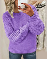 Sure! Here’s an enhanced and optimized version of your product title for Google Shopping:

"Hazel Cozy Knit Sweater for Women - Soft & Stylish Pullover for Everyday Comfort"

This title includes relevant keywords while highlighting the product's features