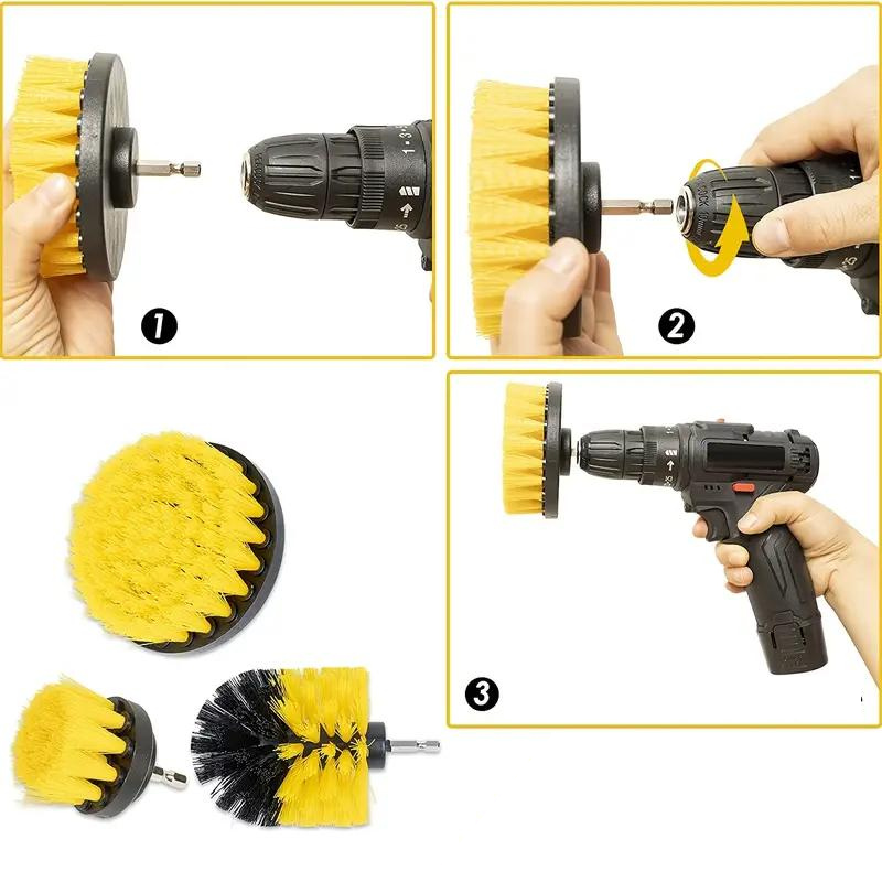 Bohrmaschinen-Bürstenset für kraftvolles Schrubben – Ideal für Fliesen, Bad & Küche | Effiziente Reinigungslösung
