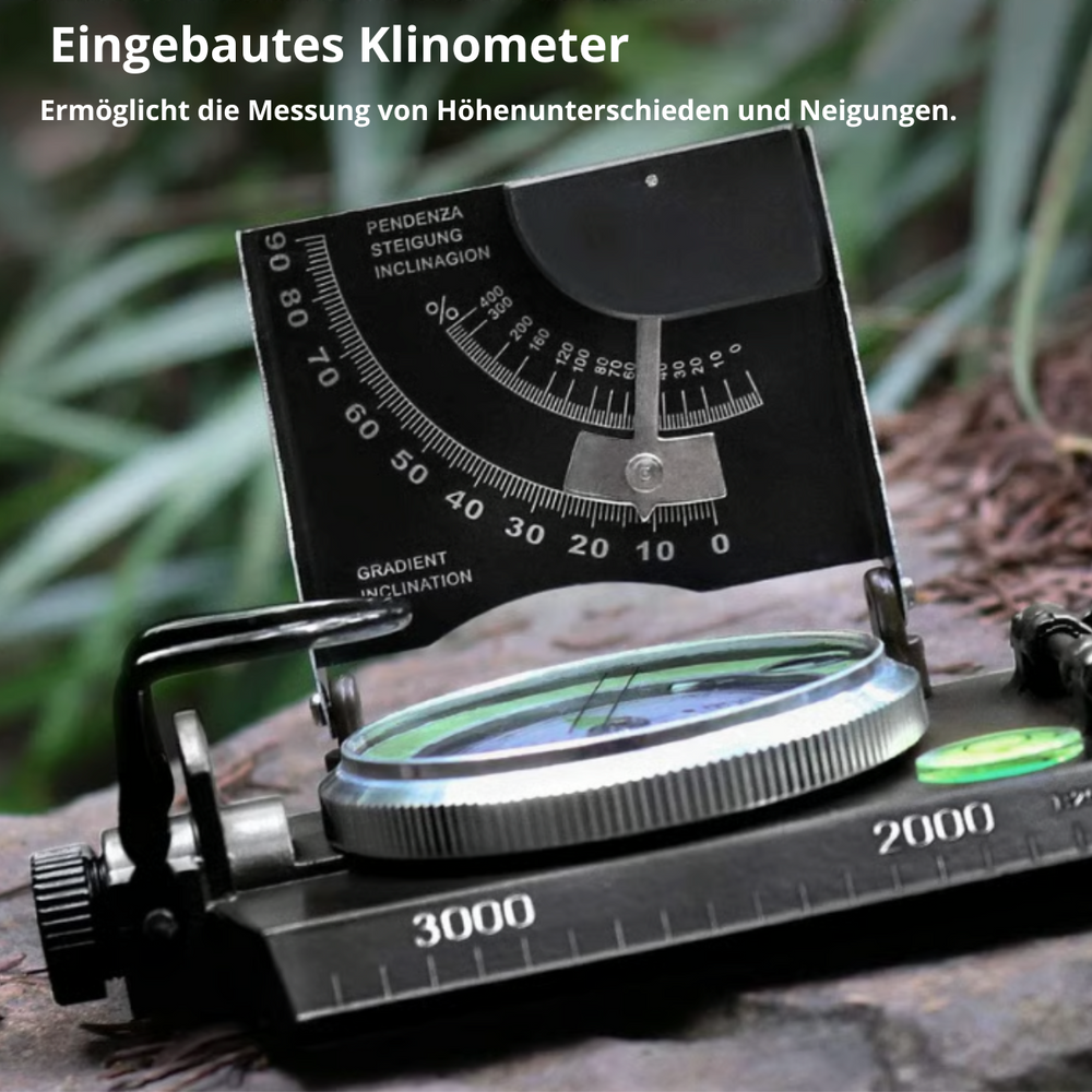 Enhanced Product Title: "Präziser Militär-Kompass mit Klinometer – Stromlose Navigation für Outdoor-Abenteuer" 

This title emphasizes precision and outdoor use while maintaining relevant keywords for better visibility in Google Shopping.