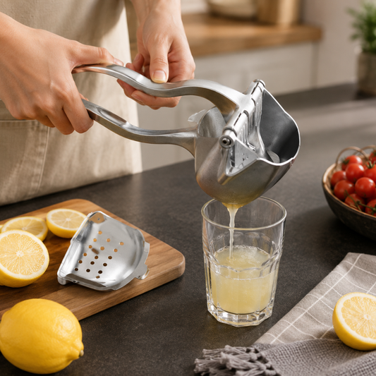Manual Citrus Juicer – Handheld Press, Fruit Squeezer & Easy Kitchen Tool
