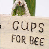 Hand-Painted Bee & Butterfly Water Feeder – Weatherproof Resin, Ground Stake & Pollinator Safe