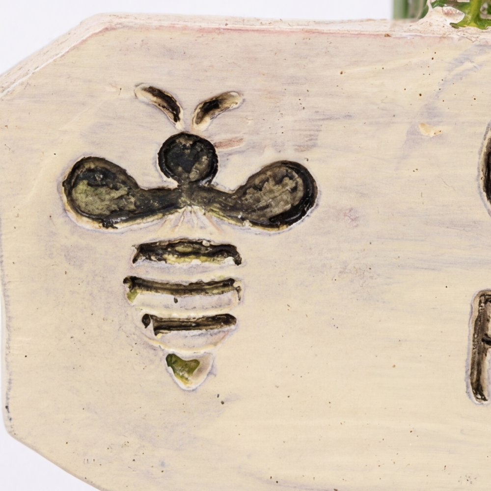 Hand-Painted Bee & Butterfly Water Feeder – Weatherproof Resin, Ground Stake & Pollinator Safe