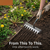 Enhanced Product Title: "Kohlenstoffstahl Unkrautrechen mit spitzen Zinken – Robuste Gartenwerkzeuge für effektives Unkrautjäten" 

This title includes relevant keywords while providing a clear description of the product's material and purpose, making it