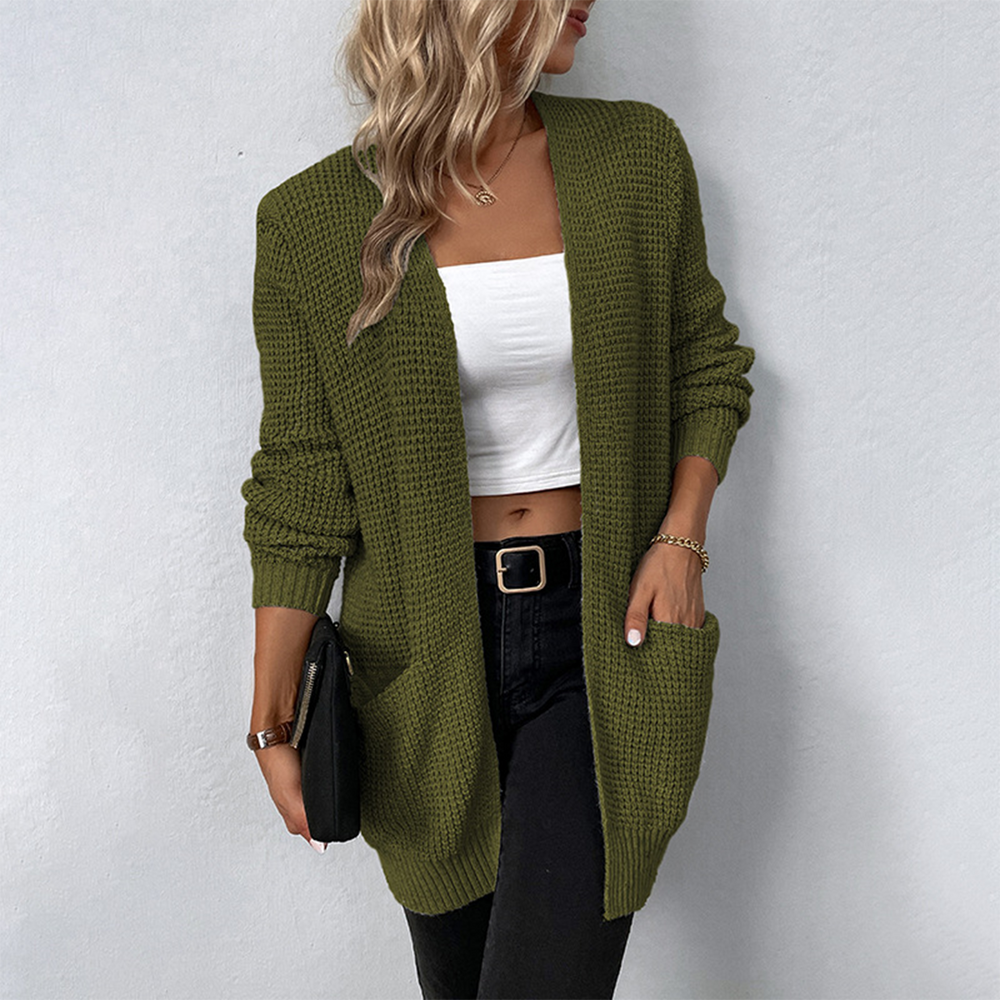 Knitted Ladies' Cardigan with Pockets - Maelis